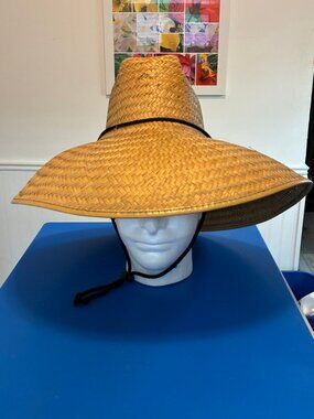 Pugs Gear Straw Lifeguard Sun Hat Wide Brim Unisex Safari Beach Cap One Size O/S